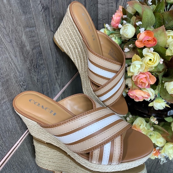 🛍 COACH FLORENTINE MAT CF/MAT CLF SADDLE/BEECHWOO - Picture 6 of 8